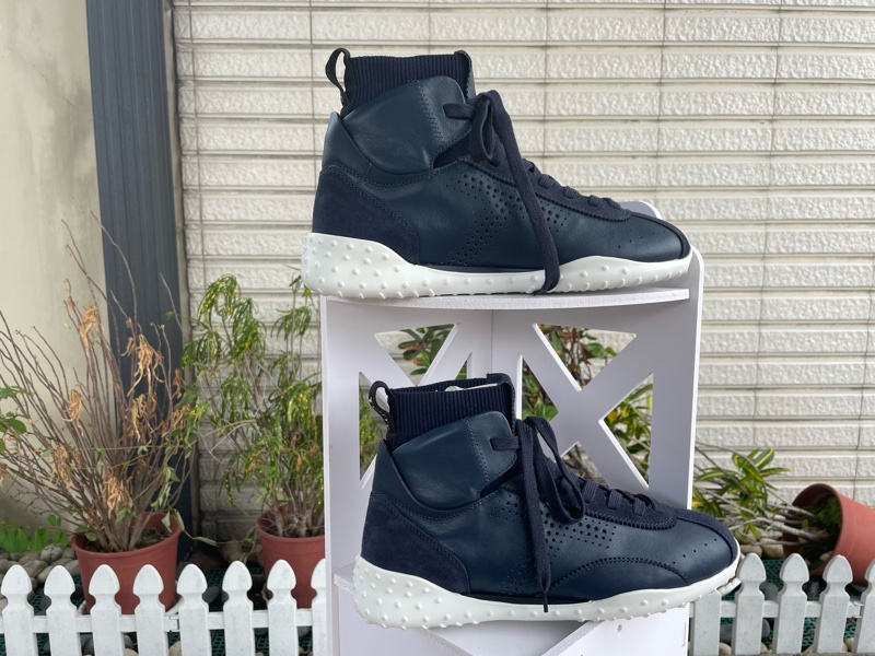 tod’s 皮革拼接襪套運動高筒休閒靴/鞋-13