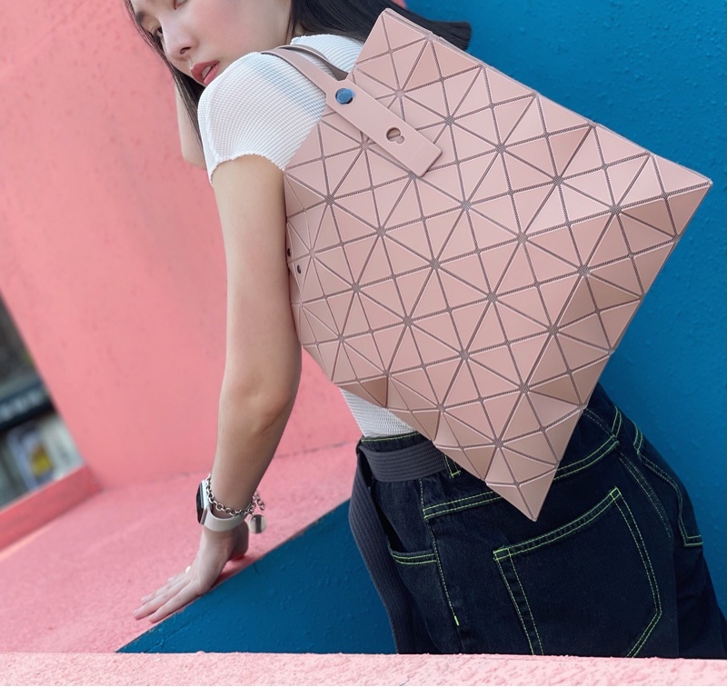 Bao Bao Issey Miyake🇯🇵粉紅色單彩透光托特包-0