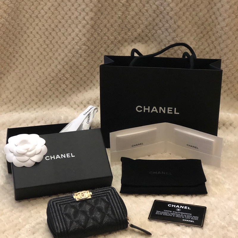 86新/有錢也難買「27開Chanel Boy 荔枝牛皮金釦」-0