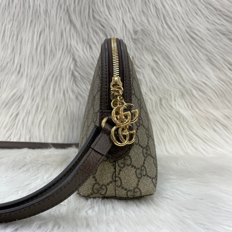 Gucci 499621老花PVC綠紅綠Ophidia GG貝殼包斜背包-1