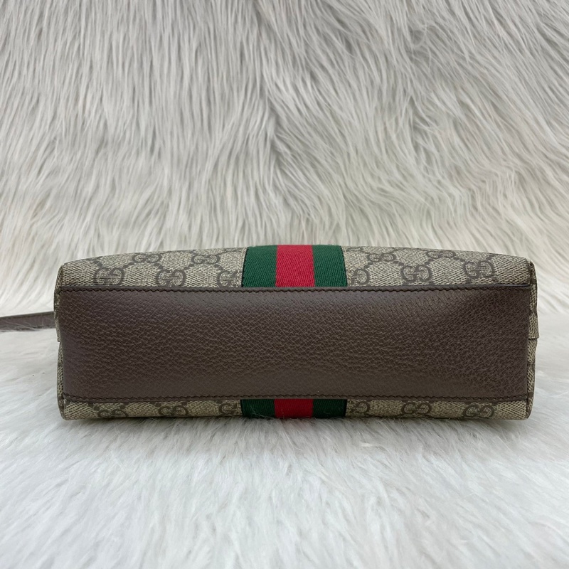 Gucci 499621老花PVC綠紅綠Ophidia GG貝殼包斜背包-4