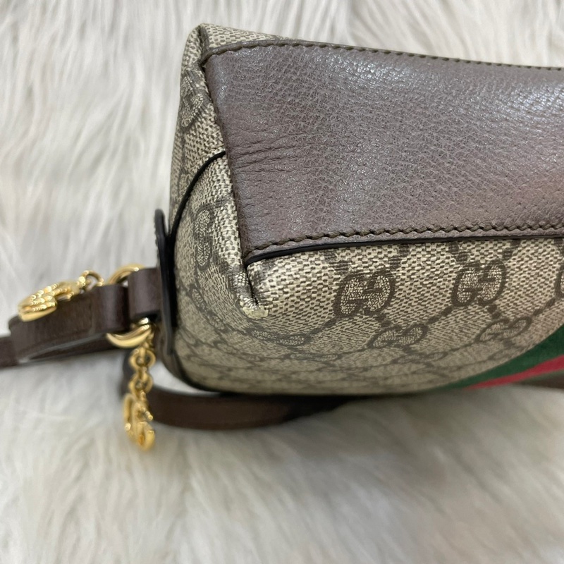 Gucci 499621老花PVC綠紅綠Ophidia GG貝殼包斜背包-8