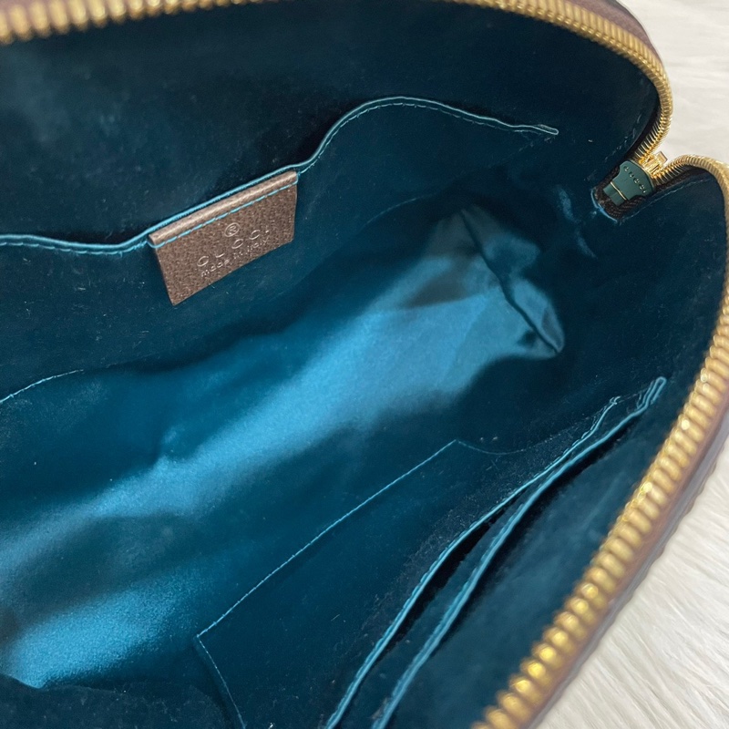 Gucci 499621老花PVC綠紅綠Ophidia GG貝殼包斜背包-13