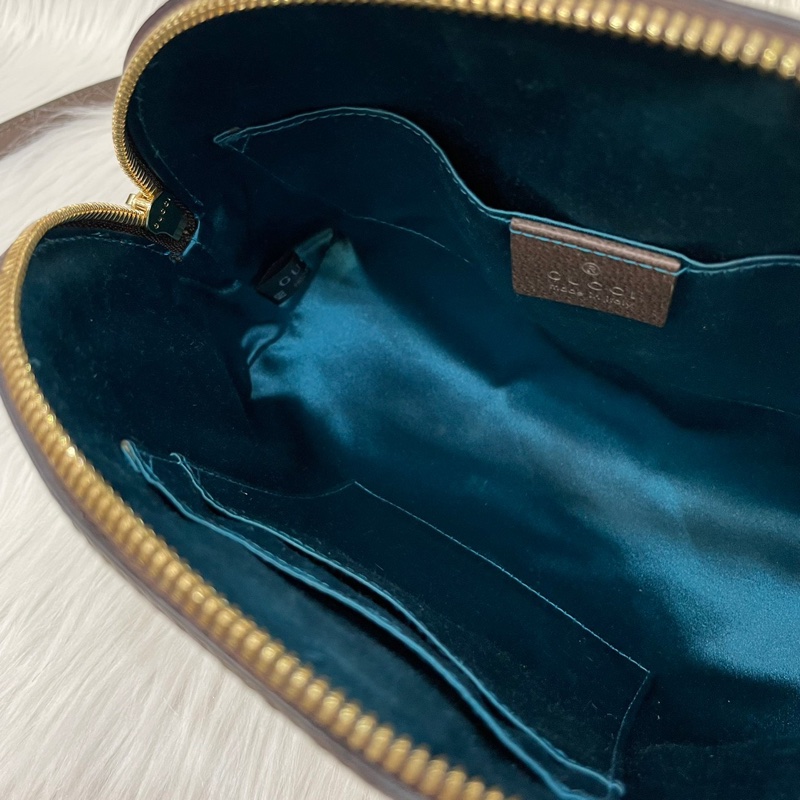 Gucci 499621老花PVC綠紅綠Ophidia GG貝殼包斜背包-14