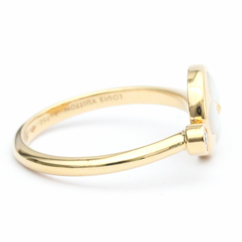 【日本直送】Louis Vuitton Berg Sun Blossom 迷你 Q9L68G 玫瑰金 (18K) 時尚鑽石貝殼戒指玫瑰金-3