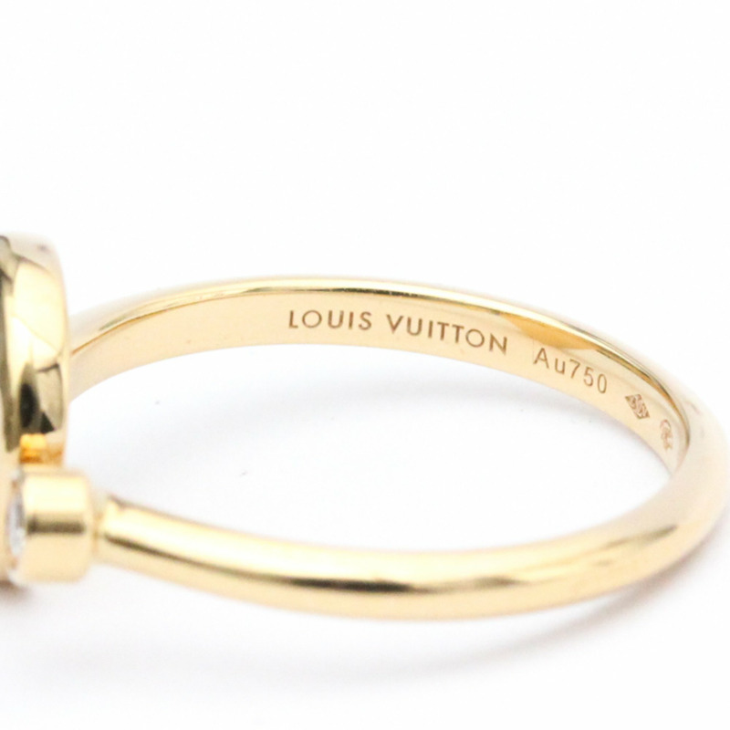 【日本直送】Louis Vuitton Berg Sun Blossom 迷你 Q9L68G 玫瑰金 (18K) 時尚鑽石貝殼戒指玫瑰金-5