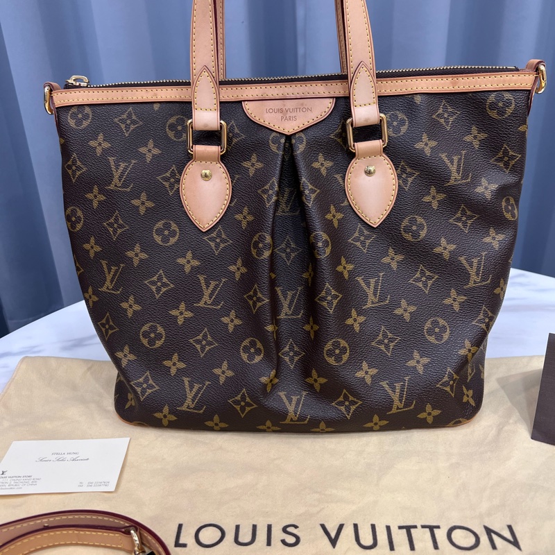 LV M40145 PALERMO PM 全新未使用 購證配件齊全 托特包 手提/斜肩背兩用包 保真 如假包退-7