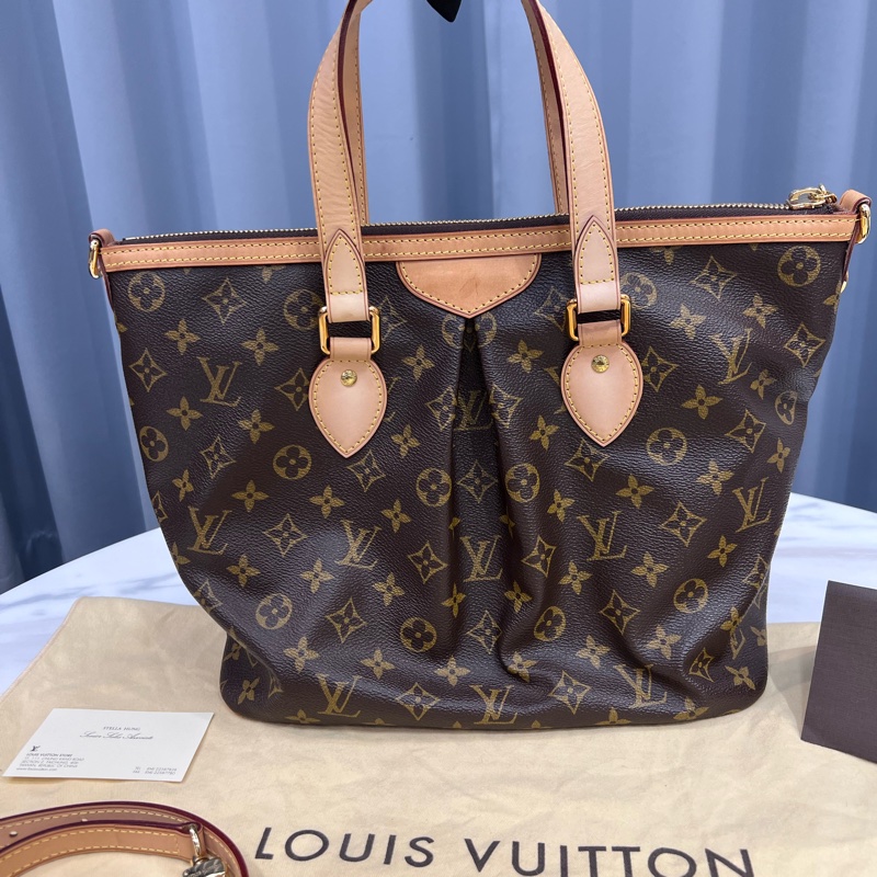 LV M40145 PALERMO PM 全新未使用 購證配件齊全 托特包 手提/斜肩背兩用包 保真 如假包退-10