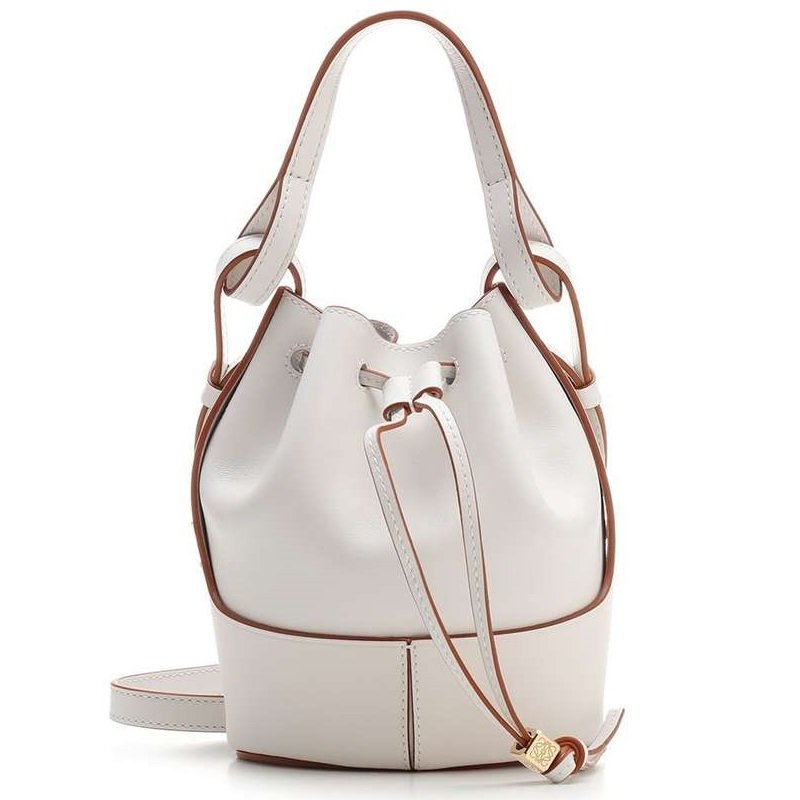 Loewe Mini 迷你納帕 Nappa 小牛皮氣球包 白色-5