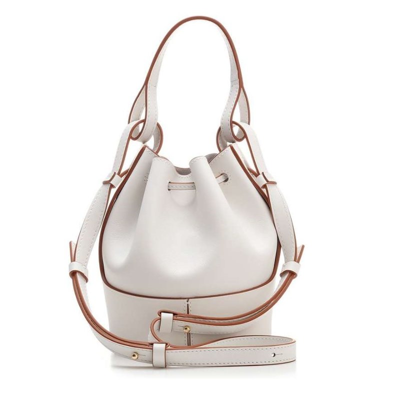 Loewe Mini 迷你納帕 Nappa 小牛皮氣球包 白色-7