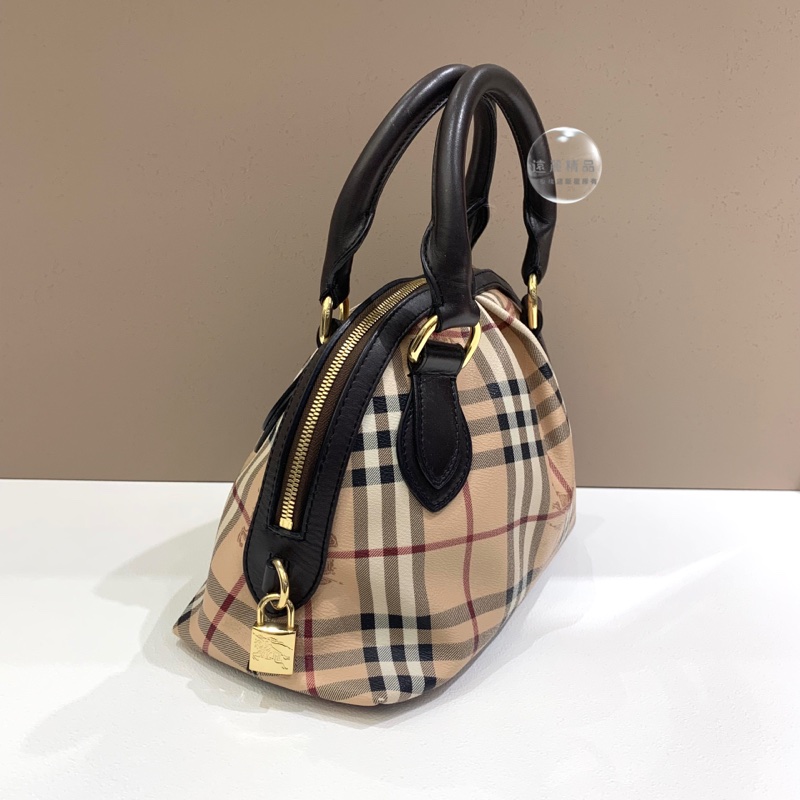 Burberry 戰馬紋貝殼手提包-3