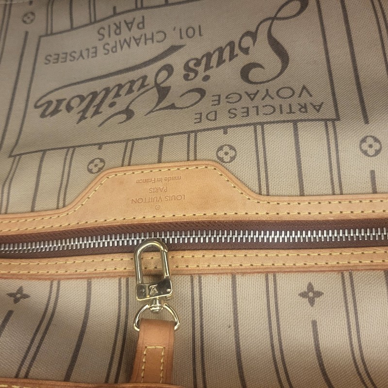 LV never full 中號購物包  經典不敗老花款 可當媽媽包-4