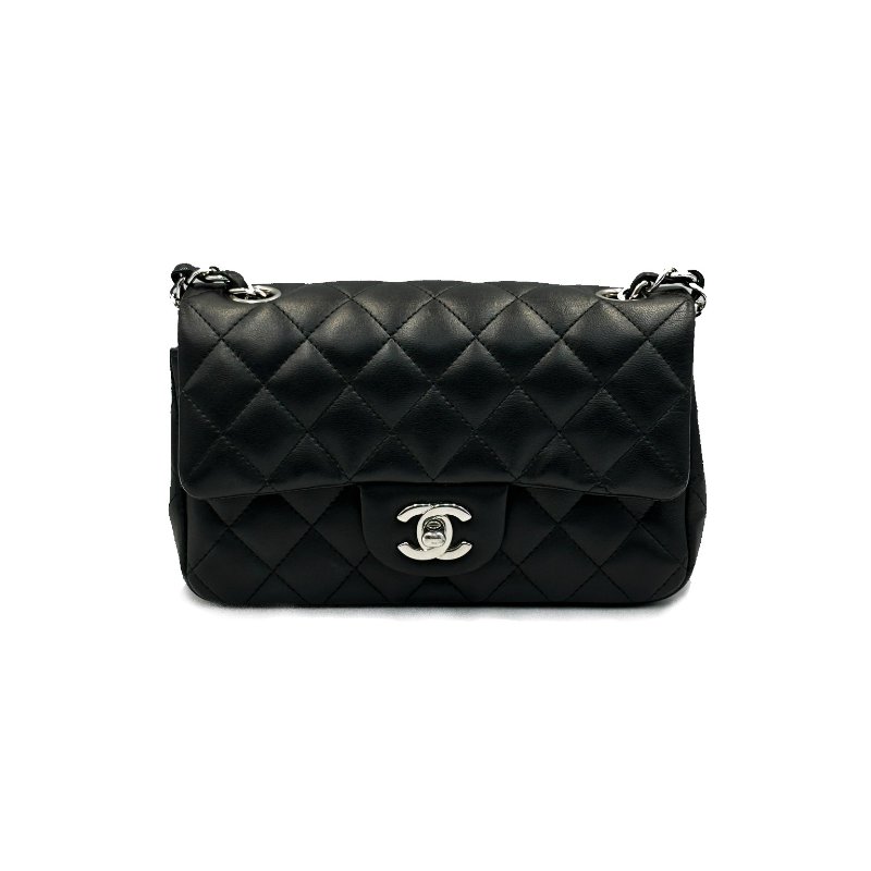 CHANEL 經典口蓋包 CF20 - 黑銀-0