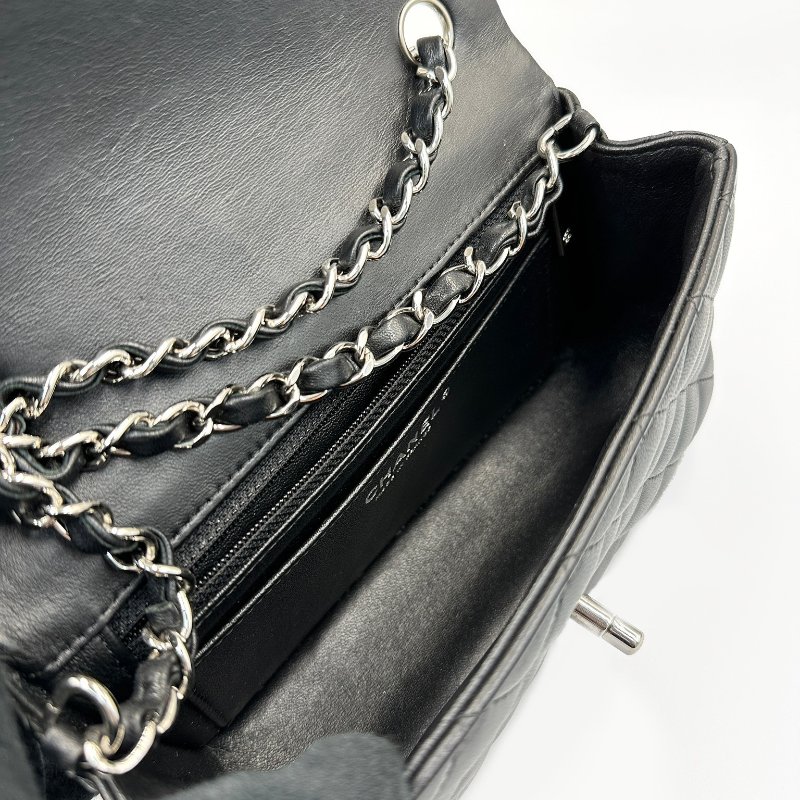 CHANEL 經典口蓋包 CF20 - 黑銀-1