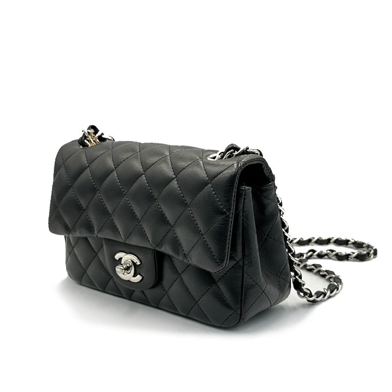 CHANEL 經典口蓋包 CF20 - 黑銀-3