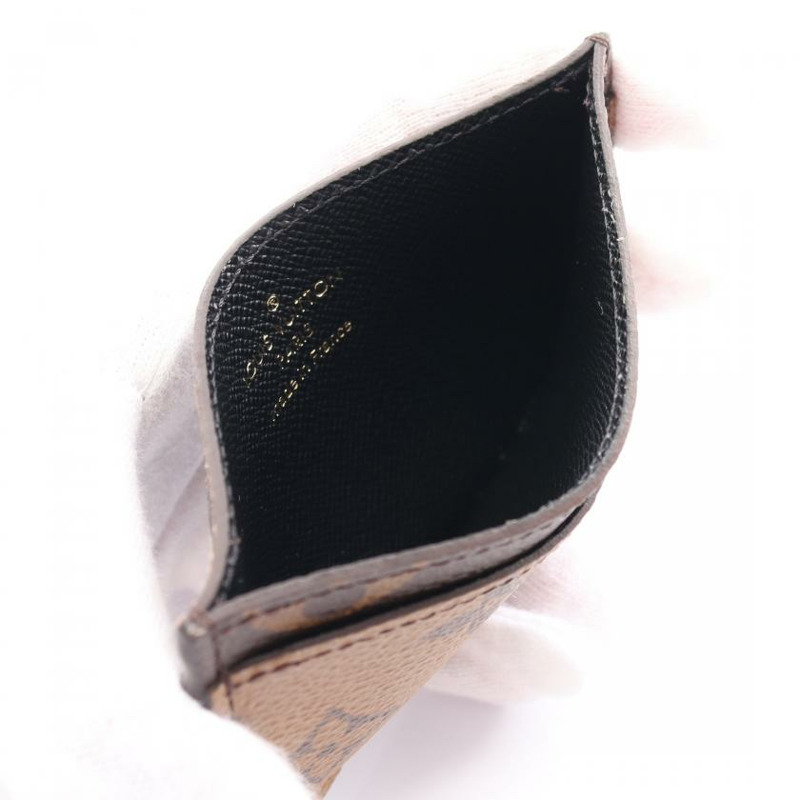 【日本直送】 中古LOUIS VUITTON[A]Porte carte Simple 老花Reverse 卡片夾 PVC 棕色-2