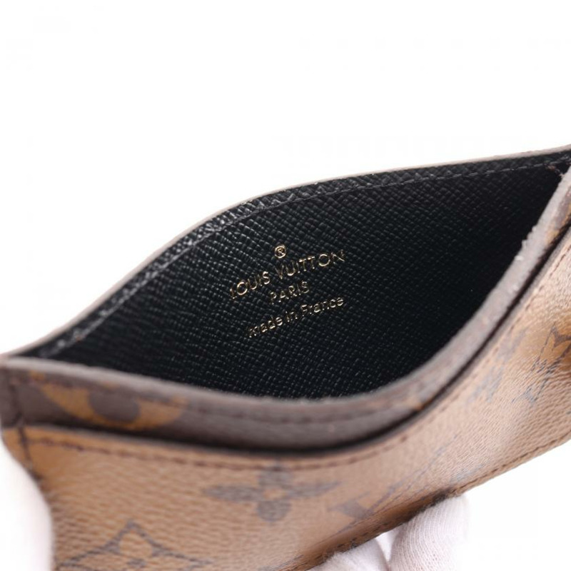 【日本直送】 中古LOUIS VUITTON[A]Porte carte Simple 老花Reverse 卡片夾 PVC 棕色-3