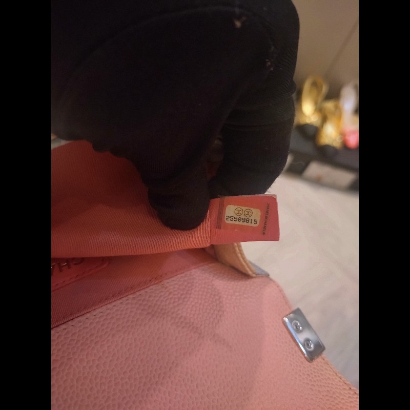 Chanel 限量版粉彩荔枝皮Boy包 （20cm）-22