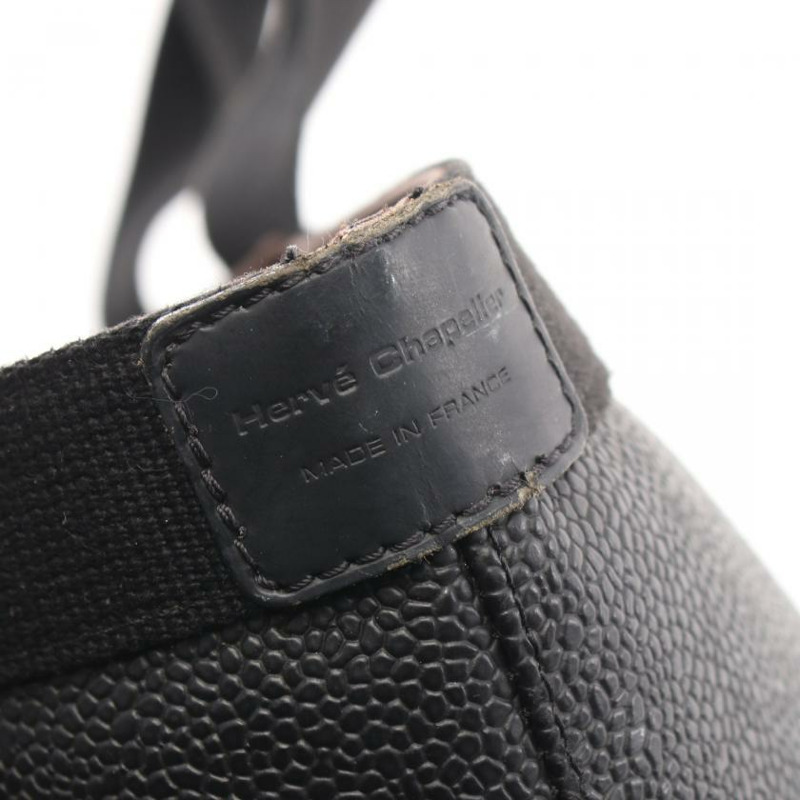【日本直送】 中古Herve Chapelier[B]舟型托特包 L 手提包 托特包 塗層帆布 黑色-3