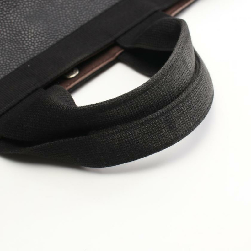 【日本直送】 中古Herve Chapelier[B]舟型托特包 L 手提包 托特包 塗層帆布 黑色-5