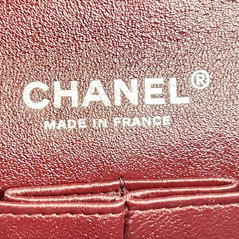 CHANEL Classic flap 中號 cf 25 羊皮銀鍊  黑色雙蓋 超美經典款式-6