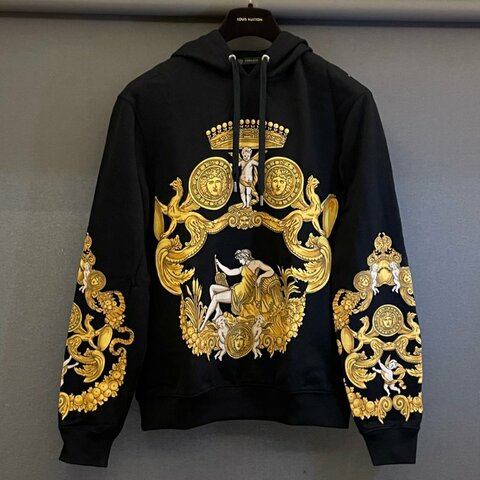 【二手真品】 Versace 帽T 黑 精品 M號