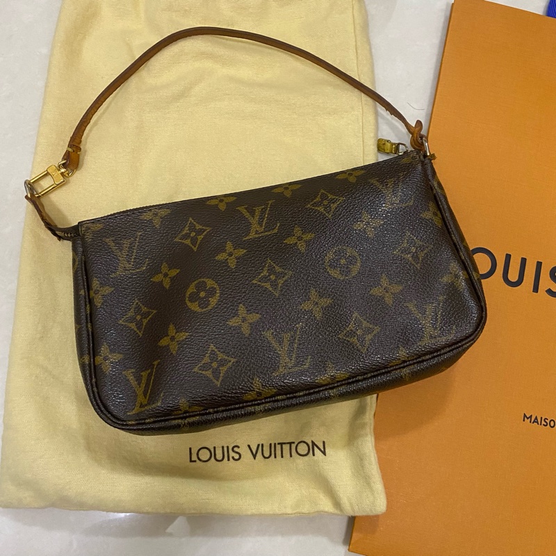 Louis Vuitton LV vintage 中古經典老花麻將包-0