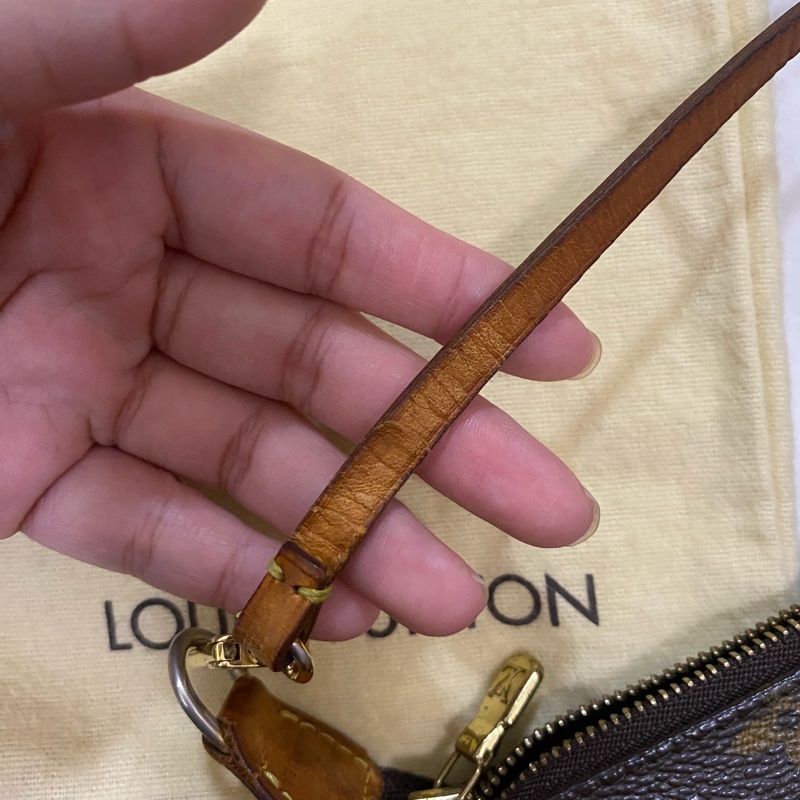 Louis Vuitton LV vintage 中古經典老花麻將包-9