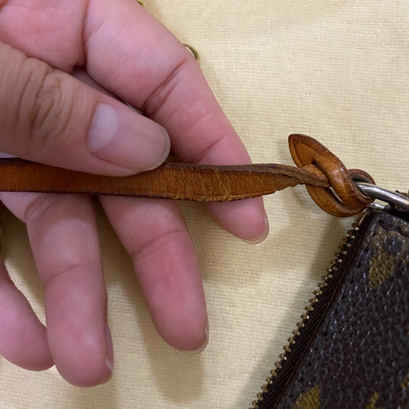 Louis Vuitton LV vintage 中古經典老花麻將包-10