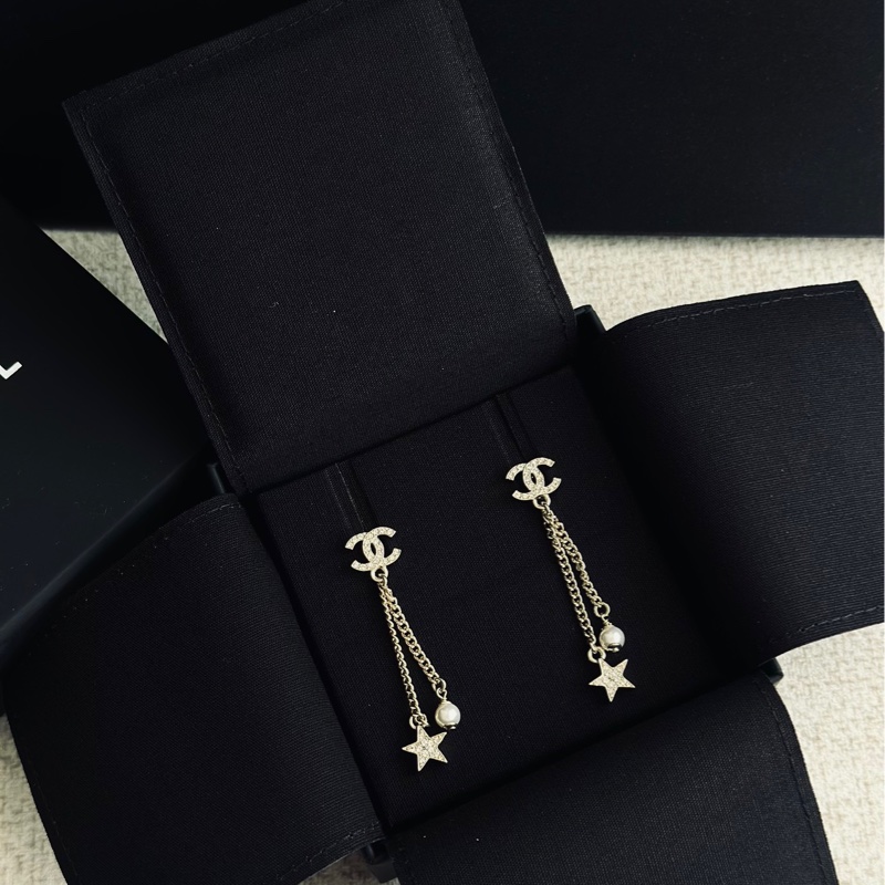 Chanel 23A 星星垂釣耳環 香奈兒 經典雙C 耳環-1