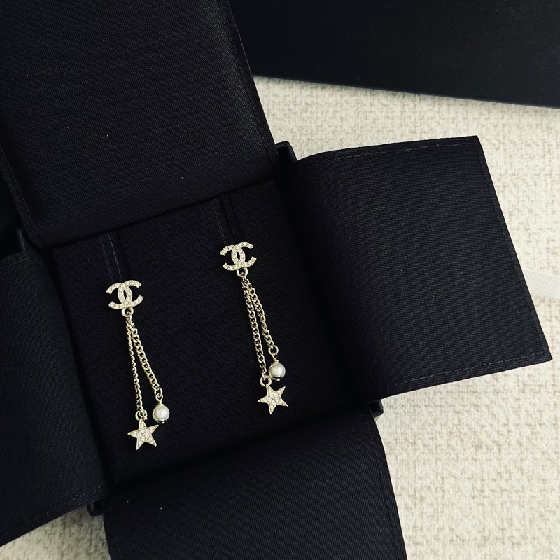 Chanel 23A 星星垂釣耳環 香奈兒 經典雙C 耳環-2