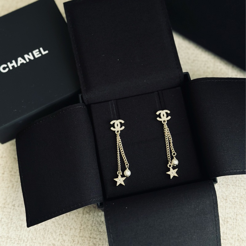 Chanel 23A 星星垂釣耳環 香奈兒 經典雙C 耳環-3