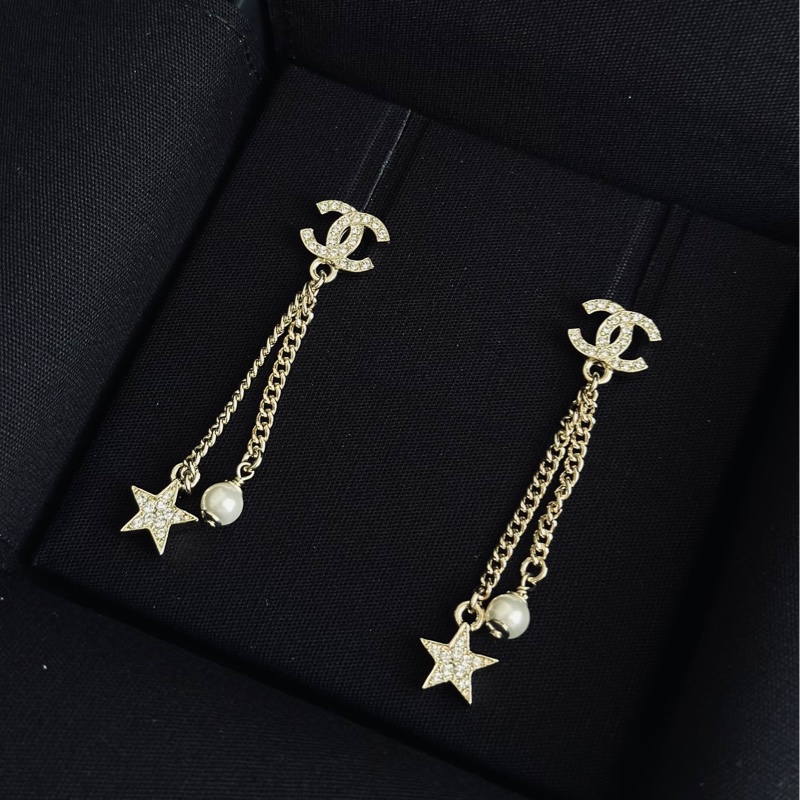 Chanel 23A 星星垂釣耳環 香奈兒 經典雙C 耳環-4