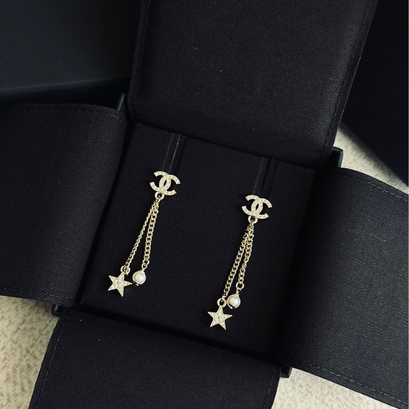 Chanel 23A 星星垂釣耳環 香奈兒 經典雙C 耳環-5