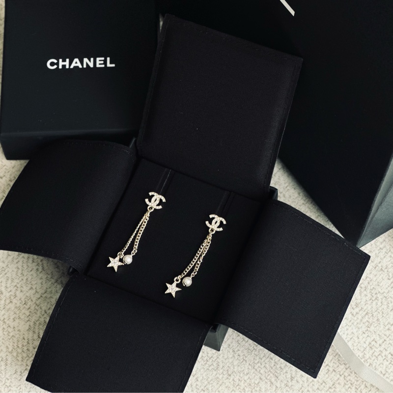 Chanel 23A 星星垂釣耳環 香奈兒 經典雙C 耳環-6