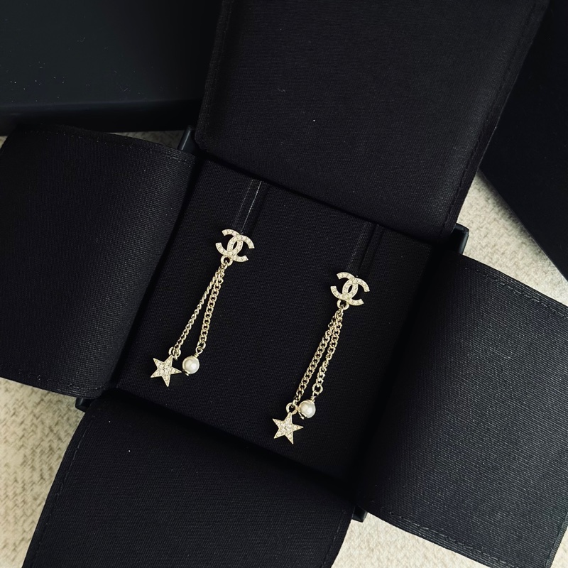 Chanel 23A 星星垂釣耳環 香奈兒 經典雙C 耳環-7