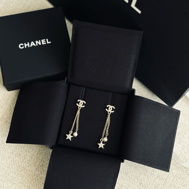 Chanel 23A 星星垂釣耳環 香奈兒 經典雙C 耳環-8