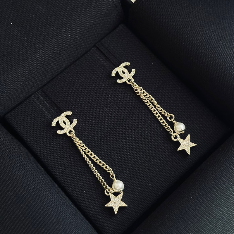 Chanel 23A 星星垂釣耳環 香奈兒 經典雙C 耳環-13