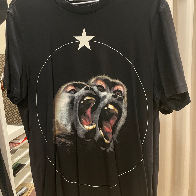 Givenchy 紀梵希 經典 T-Shirt 尺寸M 鯊魚 星星 羅威納狗頭-2