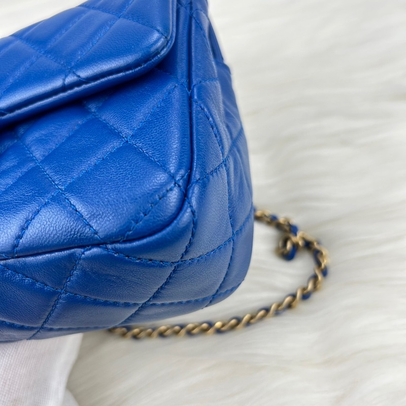 Chanel 羊皮金球 CF大mini 克萊因藍 ⭕️爆款⭕️天菜⭕️缺貨款⭕️-11