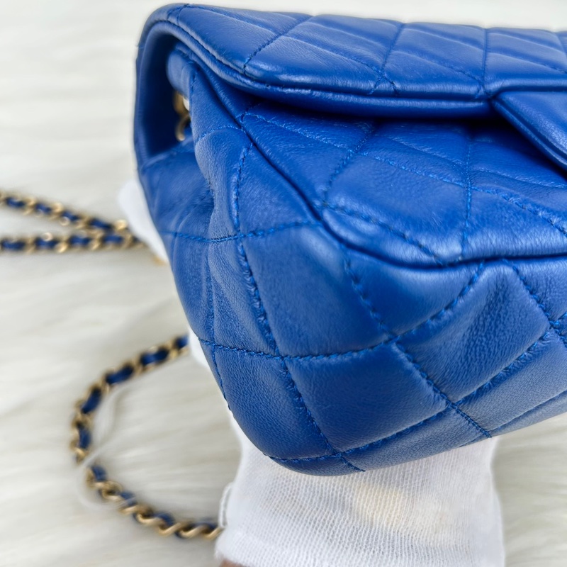 Chanel 羊皮金球 CF大mini 克萊因藍 ⭕️爆款⭕️天菜⭕️缺貨款⭕️-12