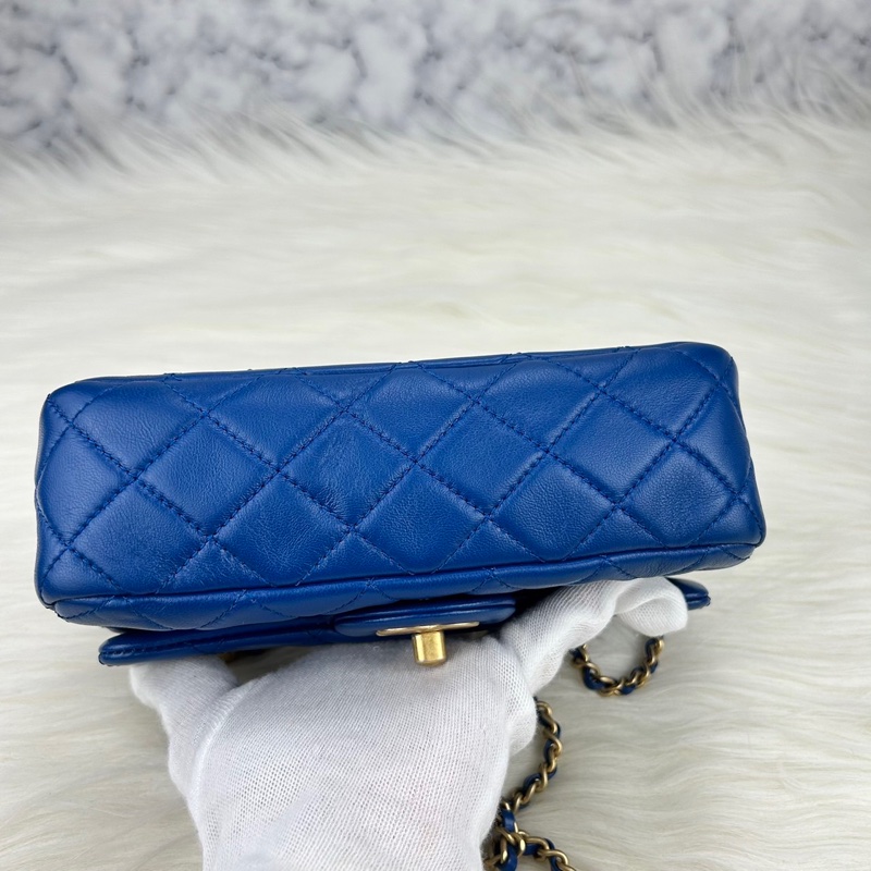 Chanel 羊皮金球 CF大mini 克萊因藍 ⭕️爆款⭕️天菜⭕️缺貨款⭕️-15