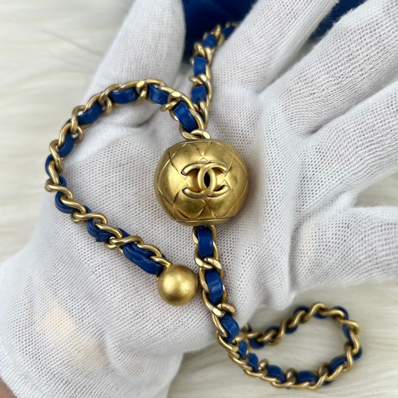 Chanel 羊皮金球 CF大mini 克萊因藍 ⭕️爆款⭕️天菜⭕️缺貨款⭕️-17