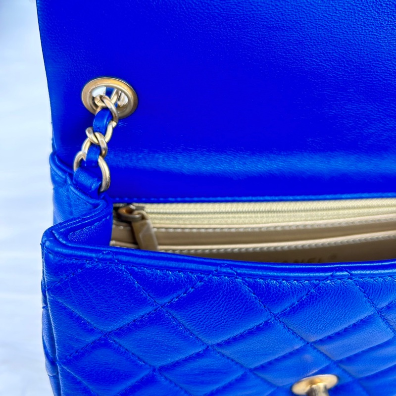 Chanel 羊皮金球 CF大mini 克萊因藍 ⭕️爆款⭕️天菜⭕️缺貨款⭕️-25