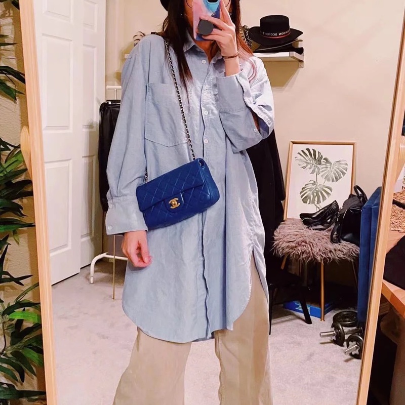 Chanel 羊皮金球 CF大mini 克萊因藍 ⭕️爆款⭕️天菜⭕️缺貨款⭕️-30