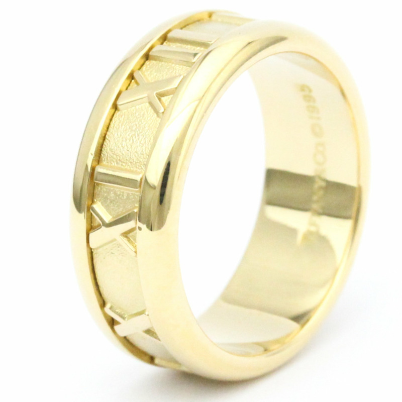 【日本直送】蒂芙尼 Atlas 黃金 (18K) 時尚無石戒指金-8