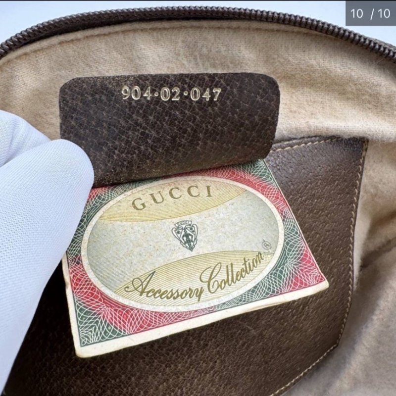 GUCCI 經典雪莉 麻花金鏈 復古棕色單肩包 Vintage-9