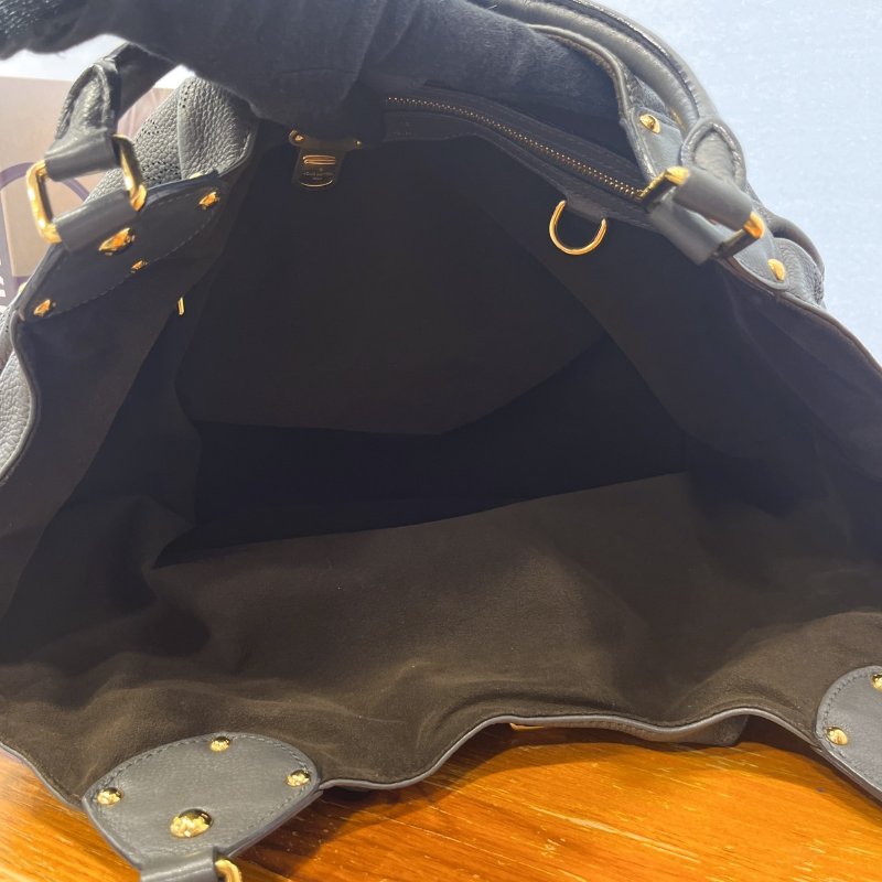 Louis Vuitton LV 灰色全皮MAHINA 林志玲 雷射洞洞包 肩背包/手提包-9