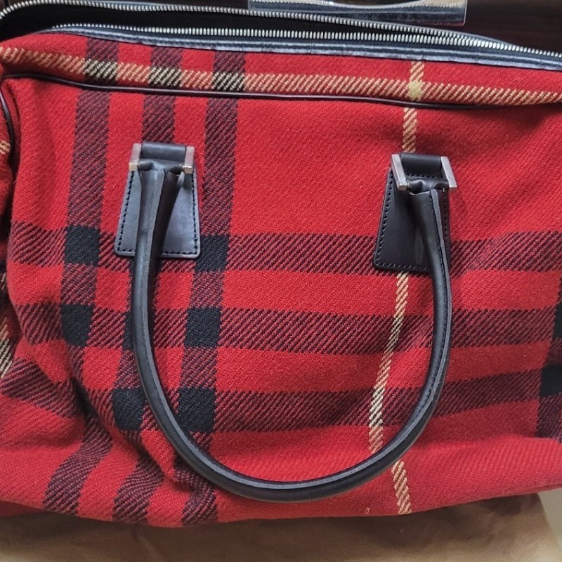 Burberry紅毛呢格紋包 ［二手］-0