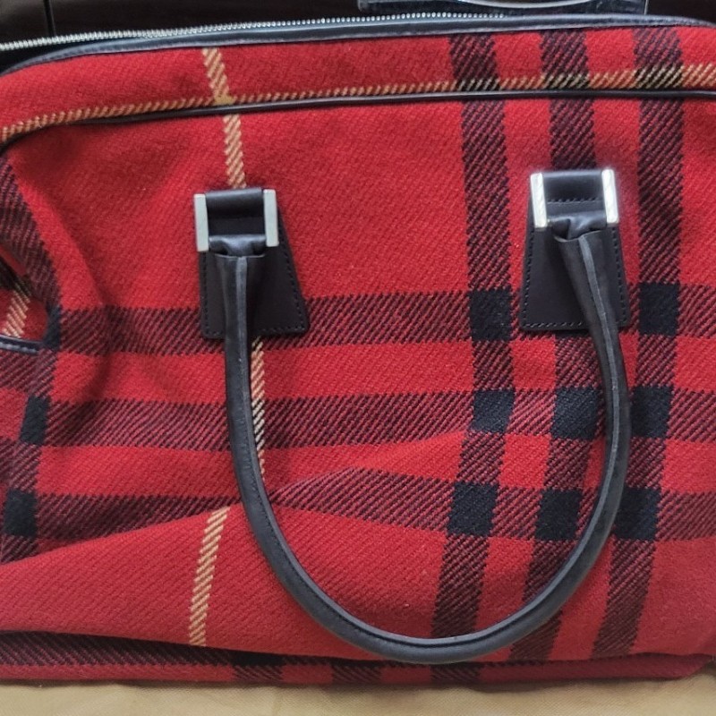 Burberry紅毛呢格紋包 ［二手］-1